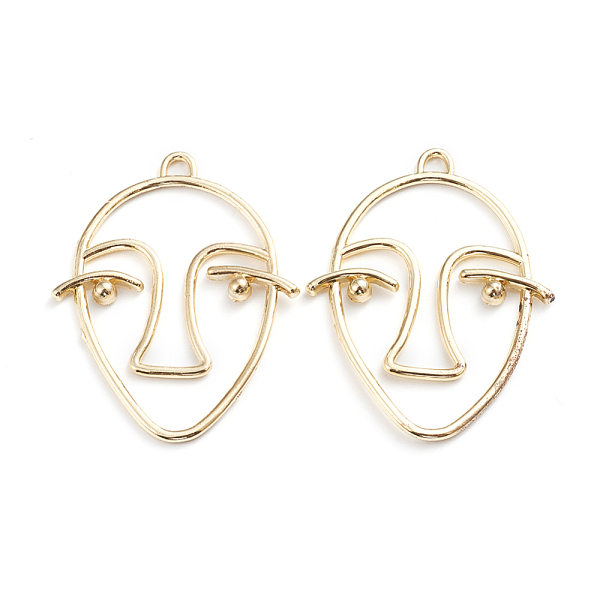 PandaHall Alloy Open Back Bezel Pendants, For DIY UV Resin, Epoxy Resin, Pressed Flower Jewelry, Abstract Face, Golden, 41x32x3mm, Hole...
PandaHall Alloy Open Back Bezel Pendants, For DIY UV Resin, Epoxy Resin, Pressed Flower Jewelry, Abstract Face, Golden, 41x32x3mm, Hole...