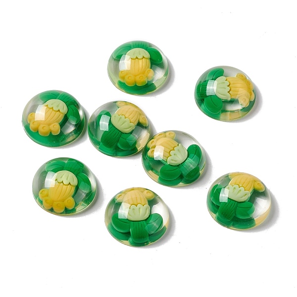 PandaHall Transparent Flower Resin Cabochons, Half Round, Green, Flower Pattern, 24.5x9.5mm Resin Flower Green
PandaHall Transparent Flower Resin Cabochons, Half Round, Green, Flower Pattern, 24.5x9.5mm Resin Flower Green