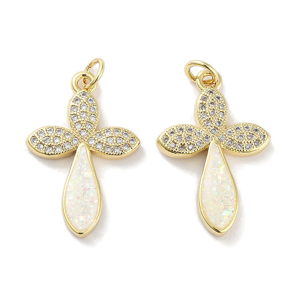 PandaHall Brass Micro Pave Clear Cubic Zirconia Pendants, with Synthetic Opal and Jump Rings, Real 18K Gold Plated, Leaf Charms, White...
PandaHall Brass Micro Pave Clear Cubic Zirconia Pendants, with Synthetic Opal and Jump Rings, Real 18K Gold Plated, Leaf Charms, White...