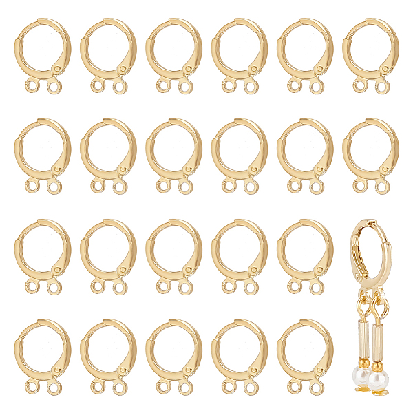 PandaHall BENECREAT 12pairs Brass Leverback Earring Findings, with 2-hole Loops, Golden, 14.5x11x2mm, Hole: 1.5mm, Pin: 0.7mm Brass
PandaHall BENECREAT 12pairs Brass Leverback Earring Findings, with 2-hole Loops, Golden, 14.5x11x2mm, Hole: 1.5mm, Pin: 0.7mm Brass
