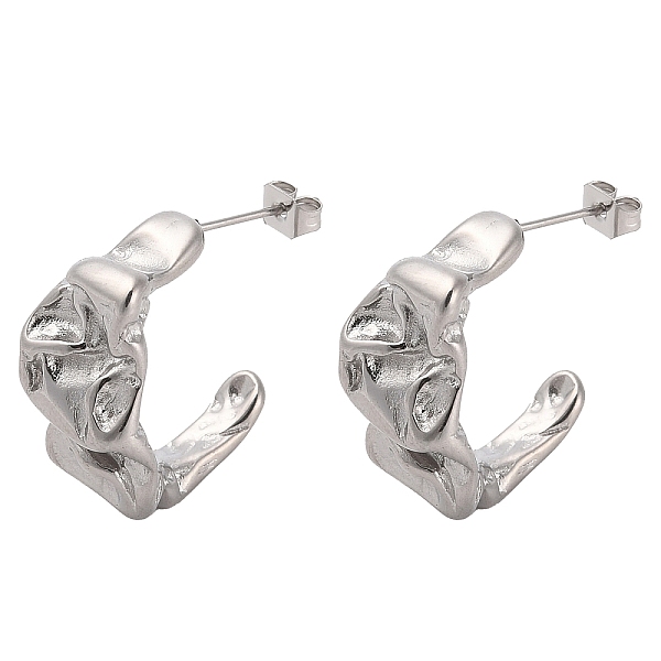 PandaHall 304 Stainless Steel Twist Stud Earrings, Half Hoop Earrings, Stainless Steel Color, 23.5x10.5mm. 304 Stainless Steel Twist
PandaHall 304 Stainless Steel Twist Stud Earrings, Half Hoop Earrings, Stainless Steel Color, 23.5x10.5mm. 304 Stainless Steel Twist