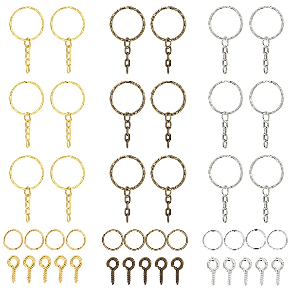 PandaHall DIY Keychain Making Kit, Including Iron Split Key Rings, Screw Eye Pin Peg Bails, Jump Rings, Mixed Color, 350Pcs/bag Iron
PandaHall DIY Keychain Making Kit, Including Iron Split Key Rings, Screw Eye Pin Peg Bails, Jump Rings, Mixed Color, 350Pcs/bag Iron