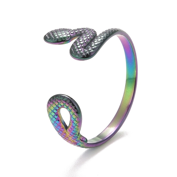 PandaHall Ion Plating(IP) Rainbow Color 304 Stainless Steel Snake Wrap Open Cuff Ring for Women, US Size 7 3/4(17.9mm) 304 Stainless Steel
PandaHall Ion Plating(IP) Rainbow Color 304 Stainless Steel Snake Wrap Open Cuff Ring for Women, US Size 7 3/4(17.9mm) 304 Stainless Steel