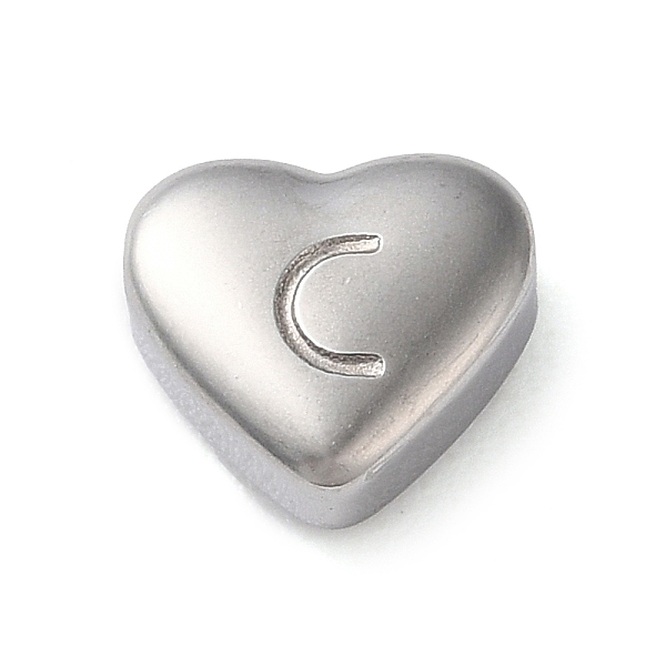PandaHall 201 Stainless Steel Beads, Stainless Steel Color, Heart, Letter C, 7x8x3.5mm, Hole: 1.5mm 201 Stainless Steel Letter C
PandaHall 201 Stainless Steel Beads, Stainless Steel Color, Heart, Letter C, 7x8x3.5mm, Hole: 1.5mm 201 Stainless Steel Letter C
