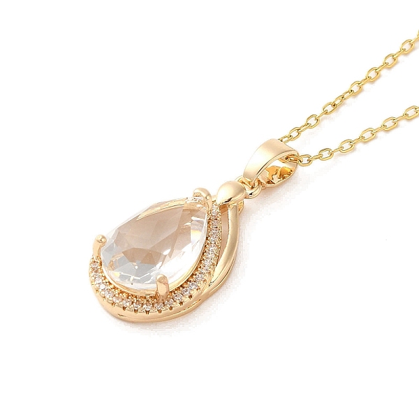 PandaHall Brass Micro Pave Cubic Zirconia Pendant Necklaces, Glass Jewelry for Women, 201 Stainless Steel Cable Chain Necklaces, Clear...
PandaHall Brass Micro Pave Cubic Zirconia Pendant Necklaces, Glass Jewelry for Women, 201 Stainless Steel Cable Chain Necklaces, Clear...