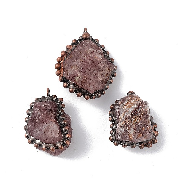 PandaHall Natural Strawberry Quartz Pendants, Nuggets Charms with Red Copper Plated Brass Chains, Lead Free & Cadmium Free...
PandaHall Natural Strawberry Quartz Pendants, Nuggets Charms with Red Copper Plated Brass Chains, Lead Free & Cadmium Free...