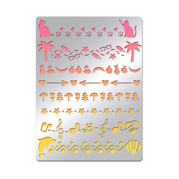 PandaHall BENECREAT Metal Journal Stencils 14x19cm, Divider Line Stainless Steel Stencil Templates for Wood Burning, Drawing, Pyrography...
PandaHall BENECREAT Metal Journal Stencils 14x19cm, Divider Line Stainless Steel Stencil Templates for Wood Burning, Drawing, Pyrography...