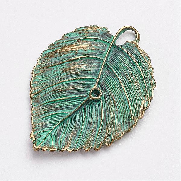 PandaHall Tibetan Style Alloy Pendant Rhinestone Settings, Leaf, Antique Bronze & Green Patina, Fit for 2mm rhinestone, 47x35x2.5mm, Hole...
PandaHall Tibetan Style Alloy Pendant Rhinestone Settings, Leaf, Antique Bronze & Green Patina, Fit for 2mm rhinestone, 47x35x2.5mm, Hole...