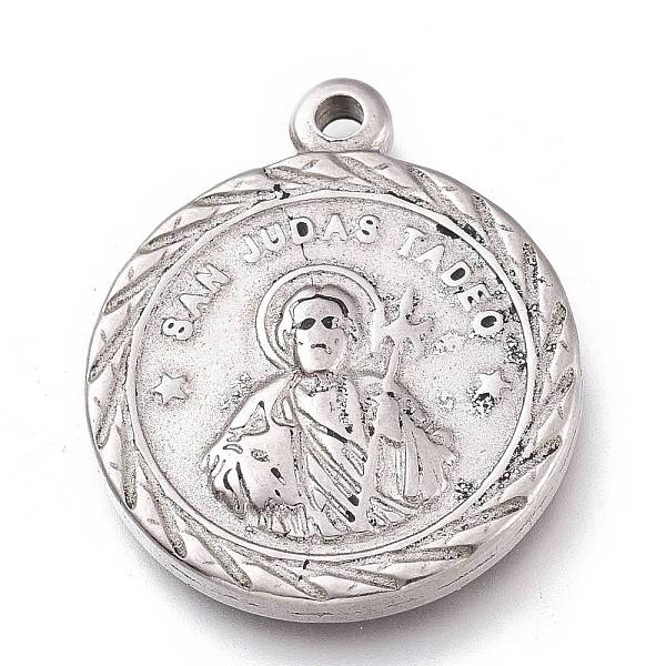 PandaHall 304 Stainless Steel Pendants, Flat Round with Saint Paul the Apostle, Stainless Steel Color, 23x19.5x3mm, Hole: 1.5mm 304...
PandaHall 304 Stainless Steel Pendants, Flat Round with Saint Paul the Apostle, Stainless Steel Color, 23x19.5x3mm, Hole: 1.5mm 304...
