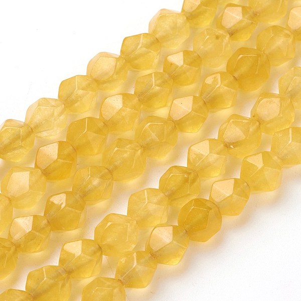 PandaHall Natural White Jade Beads Strands, Star Cut Round Beads, Dyed, Faceted, Gold, 7~8mm, Hole: 1mm, about 47~48pcs/strand, 14.5 inch~15...
PandaHall Natural White Jade Beads Strands, Star Cut Round Beads, Dyed, Faceted, Gold, 7~8mm, Hole: 1mm, about 47~48pcs/strand, 14.5 inch~15...