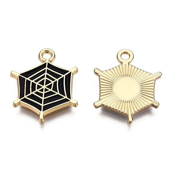 PandaHall Light Gold Plated Alloy Pendants, with Enamel, Spider Web, Black, 20x16.5x1.5mm, Hole: 2mm Alloy+Enamel Spider Black
PandaHall Light Gold Plated Alloy Pendants, with Enamel, Spider Web, Black, 20x16.5x1.5mm, Hole: 2mm Alloy+Enamel Spider Black