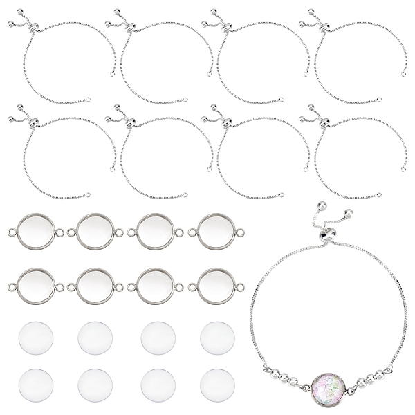 PandaHall DIY Blank Dome Link Slider Bracelet Making Kit, Including Brass Box Chain Slider Bracelet Making & Cabochon Connector Settings...
PandaHall DIY Blank Dome Link Slider Bracelet Making Kit, Including Brass Box Chain Slider Bracelet Making & Cabochon Connector Settings...