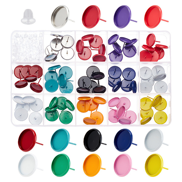 PandaHall CHGCRAFT DIY Earring Making Finding Kits, Including Iron & 304 Stainless Steel Flat Round Stud Earring Settings, Plastic Ear Nuts..., Multicolor
PandaHall CHGCRAFT DIY Earring Making Finding Kits, Including Iron & 304 Stainless Steel Flat Round Stud Earring Settings, Plastic Ear Nuts..., Multicolor
