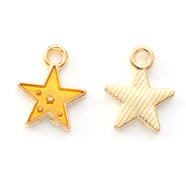 PandaHall Alloy Enamel Charms, Star, Light Gold, Yellow, 12x10x2mm, Hole: 1.6mm Alloy+Enamel Star Yellow
PandaHall Alloy Enamel Charms, Star, Light Gold, Yellow, 12x10x2mm, Hole: 1.6mm Alloy+Enamel Star Yellow