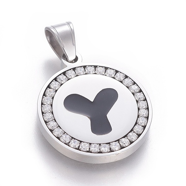 PandaHall 304 Stainless Steel Enamel Pendants, with Cubic Zirconia, Flat Round with Letter, Stainless Steel Color, Clear, Letter.Y...
PandaHall 304 Stainless Steel Enamel Pendants, with Cubic Zirconia, Flat Round with Letter, Stainless Steel Color, Clear, Letter.Y...