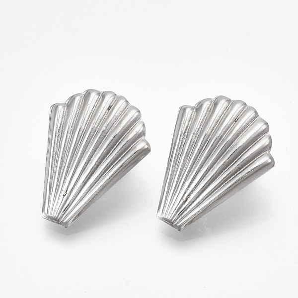 PandaHall 304 Stainless Steel Stud Earring Findings, with Loop and Ear Nuts/Earring Backs, Scallop, Stainless Steel Color, 26x20.5mm, Hole...
PandaHall 304 Stainless Steel Stud Earring Findings, with Loop and Ear Nuts/Earring Backs, Scallop, Stainless Steel Color, 26x20.5mm, Hole...