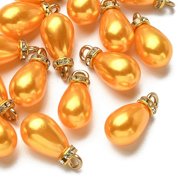PandaHall ABS Plastic Pendants, with Golden Tone Iron Findings and Rhinestone, Dyed, Teardrop Charm, Goldenrod, 19.5x9.5mm, Hole: 2.5mm..., Gold
PandaHall ABS Plastic Pendants, with Golden Tone Iron Findings and Rhinestone, Dyed, Teardrop Charm, Goldenrod, 19.5x9.5mm, Hole: 2.5mm..., Gold