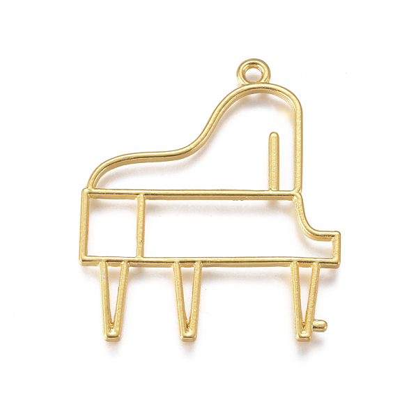 PandaHall Zinc Alloy Open Back Bezel Pendants, For DIY UV Resin, Epoxy Resin, Pressed Flower Jewelry, Piano, Golden, 43x37x2mm, Hole: 2.4mm...
PandaHall Zinc Alloy Open Back Bezel Pendants, For DIY UV Resin, Epoxy Resin, Pressed Flower Jewelry, Piano, Golden, 43x37x2mm, Hole: 2.4mm...