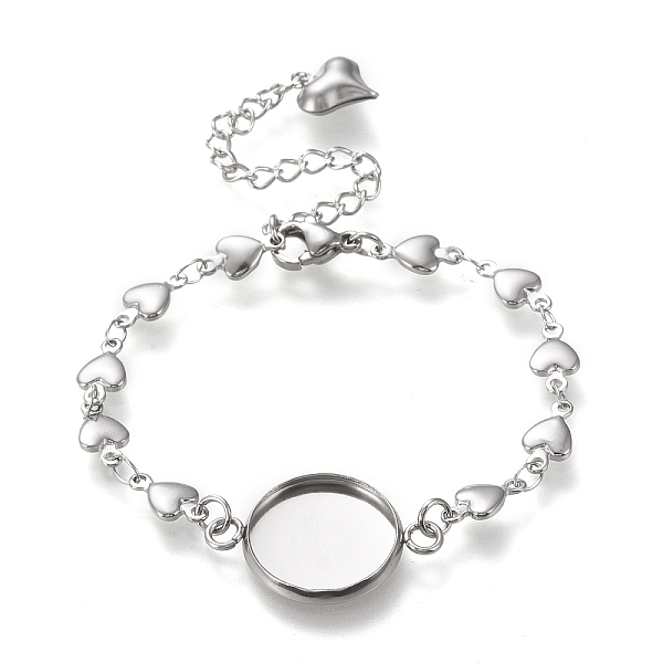 PandaHall 304 Stainless Steel Bracelet Making, with Lobster Claw Clasps, Heart Link Chains and Flat Round Cabochon Settings, Stainless Steel...
PandaHall 304 Stainless Steel Bracelet Making, with Lobster Claw Clasps, Heart Link Chains and Flat Round Cabochon Settings, Stainless Steel...