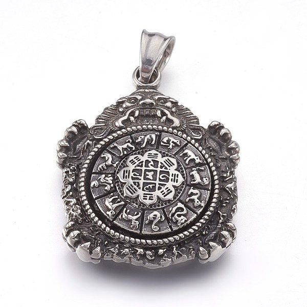 PandaHall 304 Stainless Steel Rotatable Pendants, Lion, Antique Silver, 40.5x31.5x6mm, Hole: 5x9mm 304 Stainless Steel Lion
PandaHall 304 Stainless Steel Rotatable Pendants, Lion, Antique Silver, 40.5x31.5x6mm, Hole: 5x9mm 304 Stainless Steel Lion
