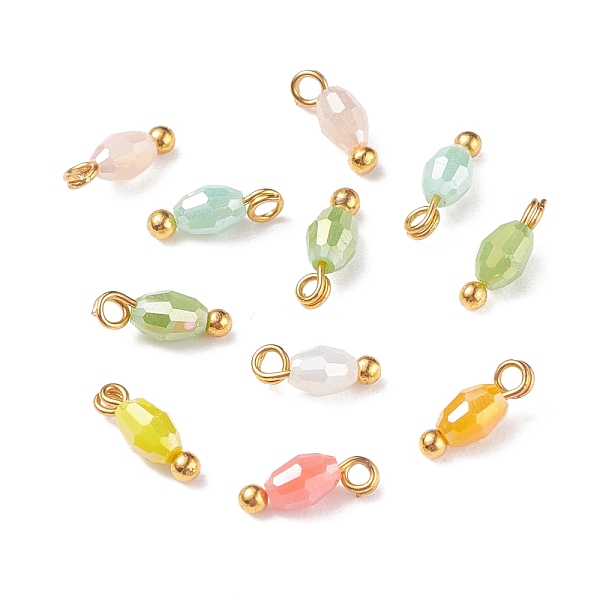 PandaHall Electroplate Glass Charms, with Brass Ball Head Pins, Golden, Orange, 8.5x3mm, Hole: 1.2mm Glass Rice Orange
PandaHall Electroplate Glass Charms, with Brass Ball Head Pins, Golden, Orange, 8.5x3mm, Hole: 1.2mm Glass Rice Orange