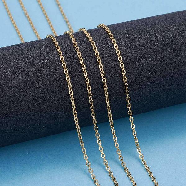 PandaHall Ion Plating(IP) 304 Stainless Steel Cable Chains, for DIY Jewelry Making, Soldered, with Spool, Flat Oval, Golden, 2.5x2x0.5mm...
PandaHall Ion Plating(IP) 304 Stainless Steel Cable Chains, for DIY Jewelry Making, Soldered, with Spool, Flat Oval, Golden, 2.5x2x0.5mm...