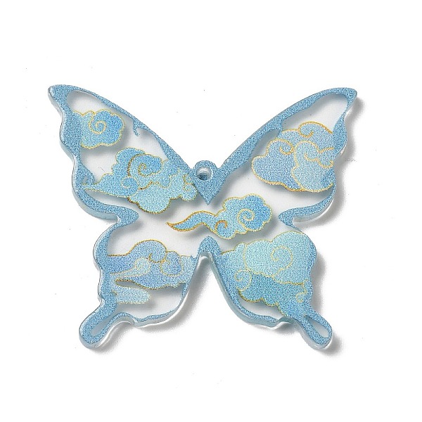 PandaHall Printed Acrylic Pendants, Butterfly, Light Blue, 34x39.4x2.5mm, Hole: 1.6mm Acrylic Butterfly
PandaHall Printed Acrylic Pendants, Butterfly, Light Blue, 34x39.4x2.5mm, Hole: 1.6mm Acrylic Butterfly