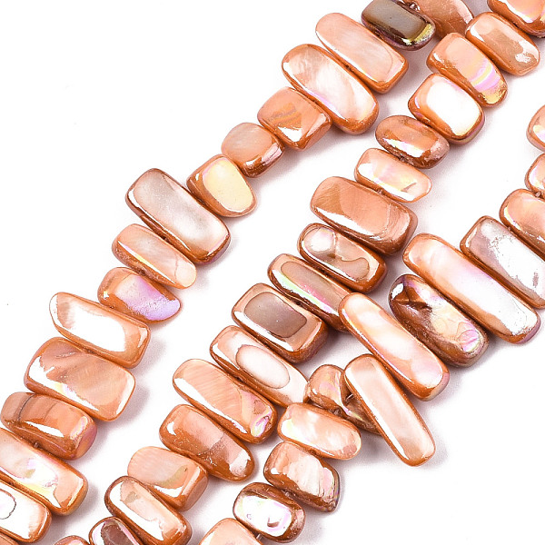 PandaHall Natural Freshwater Shell Beads Strands, AB Color, Dyed, Nugget Stick, Coral, 8~25x6~10x2~6mm, Hole: 0.5mm, about 46~49pcs/strand..., Red
PandaHall Natural Freshwater Shell Beads Strands, AB Color, Dyed, Nugget Stick, Coral, 8~25x6~10x2~6mm, Hole: 0.5mm, about 46~49pcs/strand..., Red