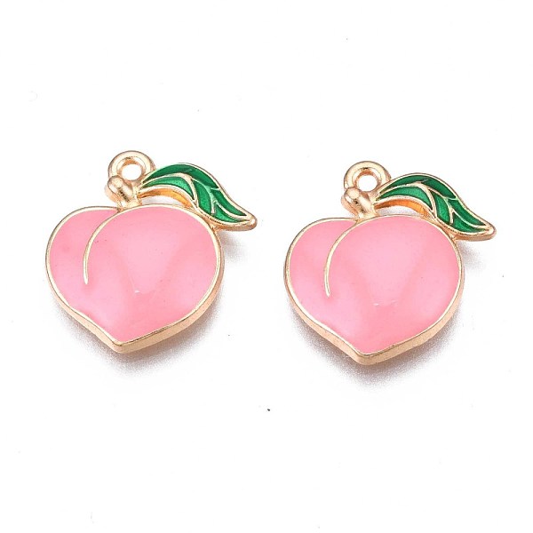 PandaHall Rack Plating Alloy Enamel Pendants, Cadmium Free & Nickel Free & Lead Free, Light Gold, Peach, Pink, 17x16x3mm, Hole: 1.2mm...
PandaHall Rack Plating Alloy Enamel Pendants, Cadmium Free & Nickel Free & Lead Free, Light Gold, Peach, Pink, 17x16x3mm, Hole: 1.2mm...