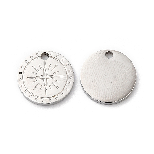 PandaHall 316L Surgical Stainless Steel Charms, Flat Round with Star Charm, Textured, Stainless Steel Color, 12x1.5mm, Hole: 1.5mm 316L...
PandaHall 316L Surgical Stainless Steel Charms, Flat Round with Star Charm, Textured, Stainless Steel Color, 12x1.5mm, Hole: 1.5mm 316L...