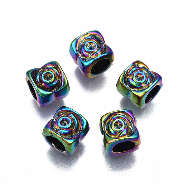 PandaHall Alloy European Beads, Large Hole Beads, Cadmium Free & Nickel Free & Lead Free, Flower, Rainbow Color, 7.5x7.5x7.5mm, Hole: 4.5mm...
PandaHall Alloy European Beads, Large Hole Beads, Cadmium Free & Nickel Free & Lead Free, Flower, Rainbow Color, 7.5x7.5x7.5mm, Hole: 4.5mm...