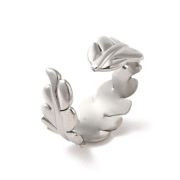 PandaHall 201 Stainless Steel Finger Rings, Stainless Steel Color, 8.5mm, Inner Diameter: 17.8mm 201 Stainless Steel Leaf
PandaHall 201 Stainless Steel Finger Rings, Stainless Steel Color, 8.5mm, Inner Diameter: 17.8mm 201 Stainless Steel Leaf