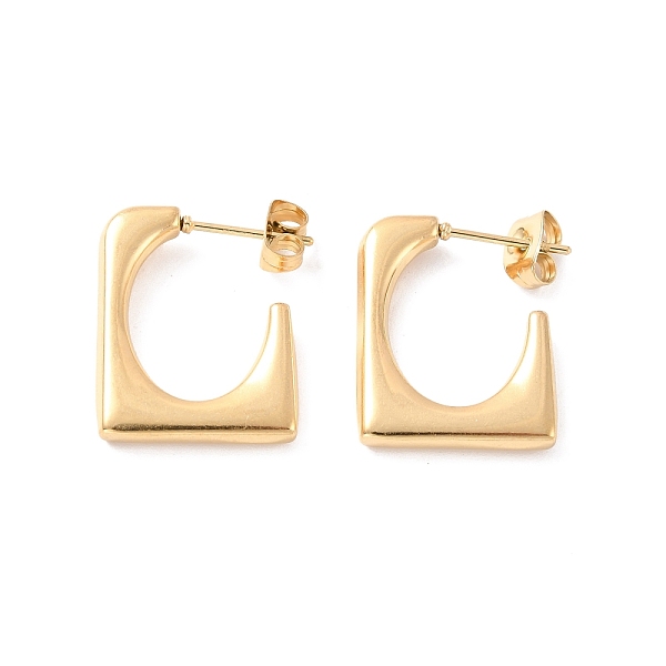 PandaHall Ion Plating(IP) 304 Stainless Steel Rectangle Stud Earrings, Half Hoop Earrings for Women, Golden, 20.5x17.5x3mm, Pin: 0.7mm 304...
PandaHall Ion Plating(IP) 304 Stainless Steel Rectangle Stud Earrings, Half Hoop Earrings for Women, Golden, 20.5x17.5x3mm, Pin: 0.7mm 304...