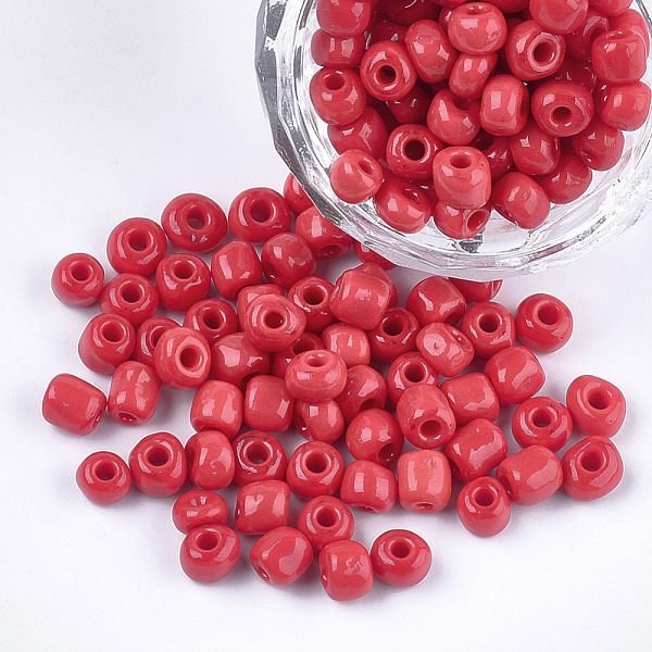 PandaHall Glass Seed Beads, Opaque Colours, Round, FireBrick, 5~6x3~5mm, Hole: 1.2~2mm, about 2500pcs/bag Glass Red
PandaHall Glass Seed Beads, Opaque Colours, Round, FireBrick, 5~6x3~5mm, Hole: 1.2~2mm, about 2500pcs/bag Glass Red