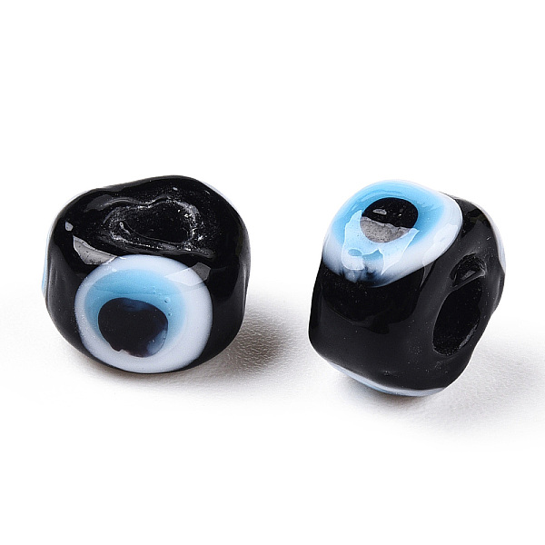 PandaHall Handmad Lampwork Beads, Rondelle with Evil Eye , Black, 7x5mm, Hole: 1.6mm Lampwork Rondelle Black
PandaHall Handmad Lampwork Beads, Rondelle with Evil Eye , Black, 7x5mm, Hole: 1.6mm Lampwork Rondelle Black