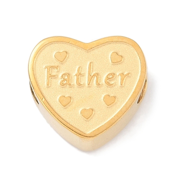 PandaHall 304 Stainless Steel European Beads, Large Hole Beads, Heart with Word Father, Golden, 10.5x12x1mm, Hole: 4.5mm 304 Stainless Steel...
PandaHall 304 Stainless Steel European Beads, Large Hole Beads, Heart with Word Father, Golden, 10.5x12x1mm, Hole: 4.5mm 304 Stainless Steel...