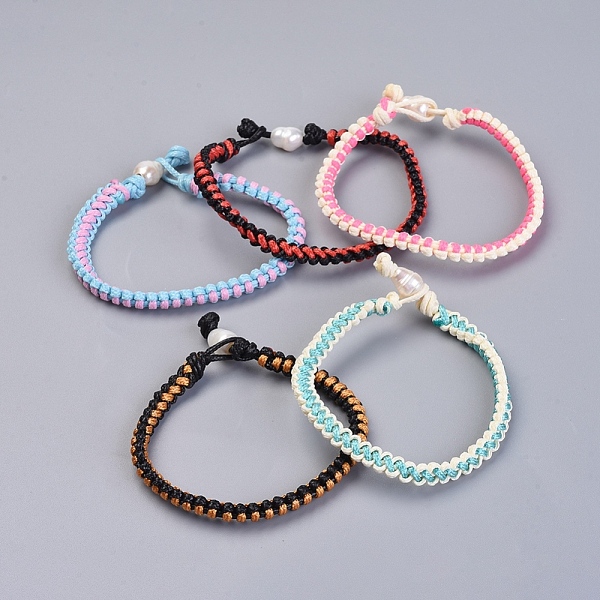 PandaHall Waxed Polyester Braided Cord Bracelets, with Pearl, Mixed Color, 7-1/8 inch(18cm), 5x3.5mm Waxed Cord Multicolor
PandaHall Waxed Polyester Braided Cord Bracelets, with Pearl, Mixed Color, 7-1/8 inch(18cm), 5x3.5mm Waxed Cord Multicolor