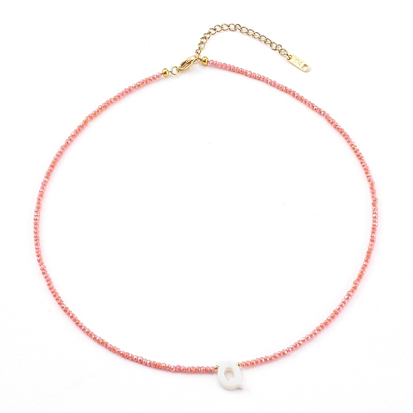 PandaHall Natural Shell Letter Pendant Necklaces, Initial Necklaces, with Rondelle Glass Beads and 304 Stainless Steel Lobster Claw Clasps...
PandaHall Natural Shell Letter Pendant Necklaces, Initial Necklaces, with Rondelle Glass Beads and 304 Stainless Steel Lobster Claw Clasps...