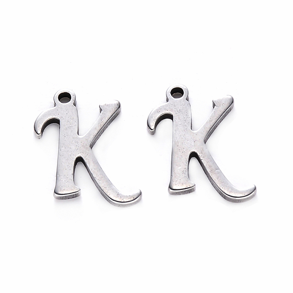 PandaHall 201 Stainless Steel Charms, Laser Cut, Stainless Steel Color, Letter.K, 11.5x9x1mm, Hole: 1mm 201 Stainless Steel Letter K
PandaHall 201 Stainless Steel Charms, Laser Cut, Stainless Steel Color, Letter.K, 11.5x9x1mm, Hole: 1mm 201 Stainless Steel Letter K