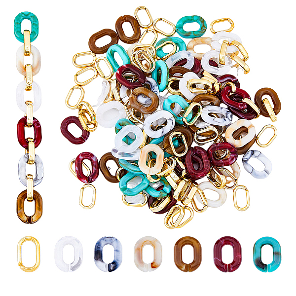 PandaHall SUPERFINDINGS 120Pcs 6 Colors Two Tone Acrylic Linking Rings, with 120Pcs CCB Plastic Linking Rings, Quick Link Connector, for..., Multicolor
PandaHall SUPERFINDINGS 120Pcs 6 Colors Two Tone Acrylic Linking Rings, with 120Pcs CCB Plastic Linking Rings, Quick Link Connector, for..., Multicolor