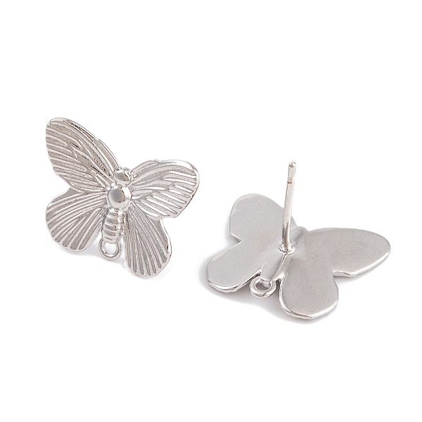 PandaHall Rack Plating Brass Stud Earring, Cadmium Free & Lead Free, Long-Lasting Plated, Butterfly, Platinum, 15x19mm, Pin: 13mm Brass...
PandaHall Rack Plating Brass Stud Earring, Cadmium Free & Lead Free, Long-Lasting Plated, Butterfly, Platinum, 15x19mm, Pin: 13mm Brass...
