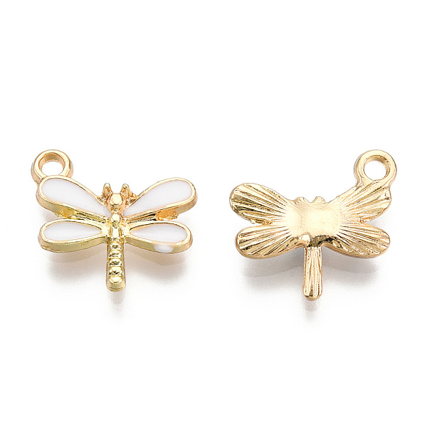 PandaHall Light Gold Plated Alloy Charms, with Enamel, Dragonfly, White, 14.5x15.5x3mm, Hole: 1.8mm Alloy+Enamel Dragonfly White
PandaHall Light Gold Plated Alloy Charms, with Enamel, Dragonfly, White, 14.5x15.5x3mm, Hole: 1.8mm Alloy+Enamel Dragonfly White