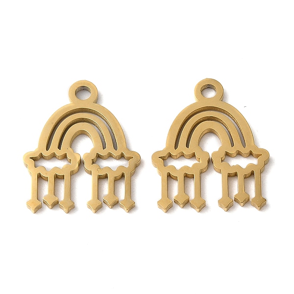 PandaHall Ion Plating(IP) 304 Stainless Steel Pendants, Manual Polishing, Rainbow Tassel Charm, Golden, 15x12x1mm, Hole: 1.6mm 304 Stainless...
PandaHall Ion Plating(IP) 304 Stainless Steel Pendants, Manual Polishing, Rainbow Tassel Charm, Golden, 15x12x1mm, Hole: 1.6mm 304 Stainless...