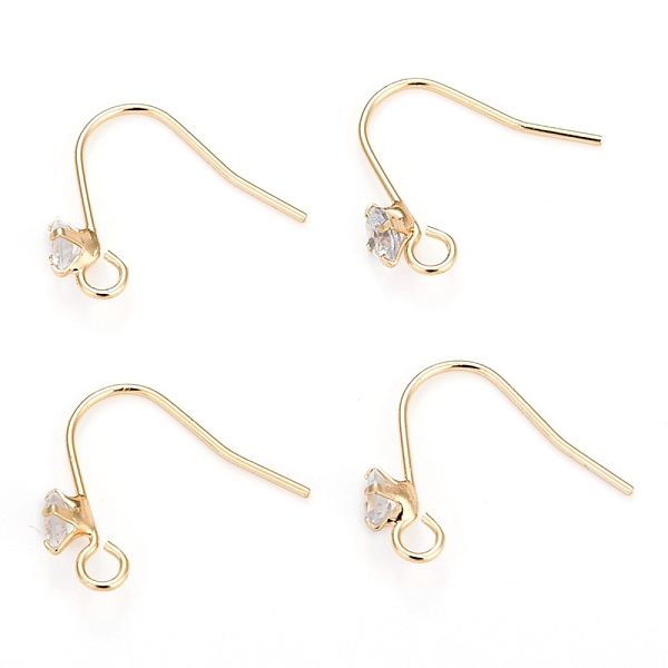 PandaHall Brass Earring Hooks, Ear Wire, with Clear Cubic Zirconia and Horizontal Loop, Long-Lasting Plated, Real 14K Gold Plated, 16mm, 20...
PandaHall Brass Earring Hooks, Ear Wire, with Clear Cubic Zirconia and Horizontal Loop, Long-Lasting Plated, Real 14K Gold Plated, 16mm, 20...