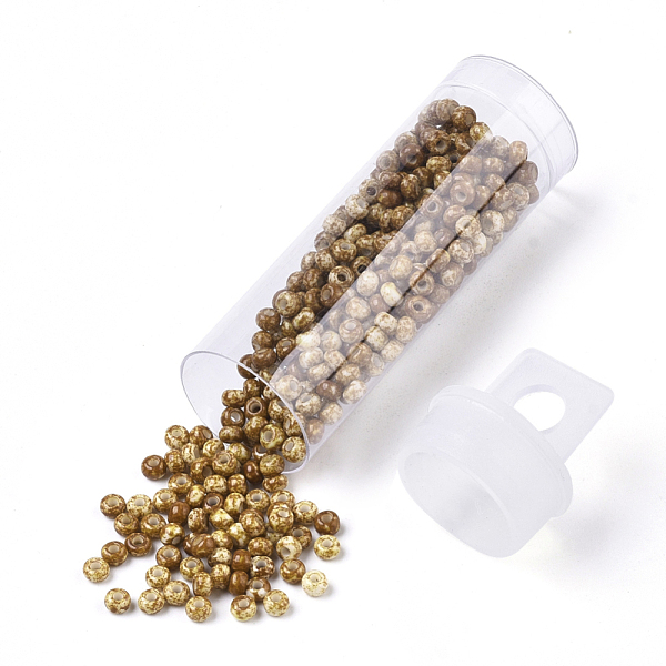 PandaHall Czech Glass Beads, Round Glass Seed Beads, Baking Paint Style, Khaki, 8/0, 3x2mm, Hole: 1mm, about 10g/bottle Czech Glass Yellow
PandaHall Czech Glass Beads, Round Glass Seed Beads, Baking Paint Style, Khaki, 8/0, 3x2mm, Hole: 1mm, about 10g/bottle Czech Glass Yellow