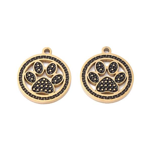 PandaHall Vacuum Plating 304 Stainless Steel Enamel Pendants, Manual Polishing, Flat Round with Footprint, Real 18K Gold Plated, 17x15x1mm..., Black
PandaHall Vacuum Plating 304 Stainless Steel Enamel Pendants, Manual Polishing, Flat Round with Footprint, Real 18K Gold Plated, 17x15x1mm..., Black