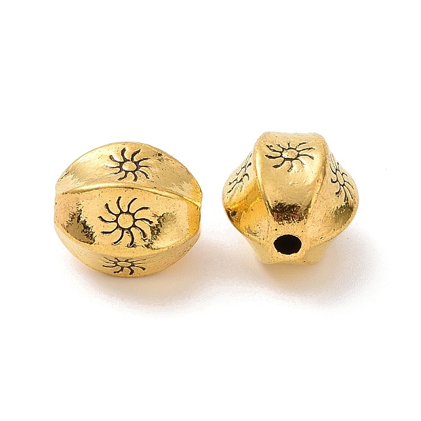 PandaHall Tibetan Style Alloy Beads, Barrel with Sun, Antique Golden, 11x11x9mm, Hole: 1.6mm, about 366pcs/1000g Alloy Barrel
PandaHall Tibetan Style Alloy Beads, Barrel with Sun, Antique Golden, 11x11x9mm, Hole: 1.6mm, about 366pcs/1000g Alloy Barrel