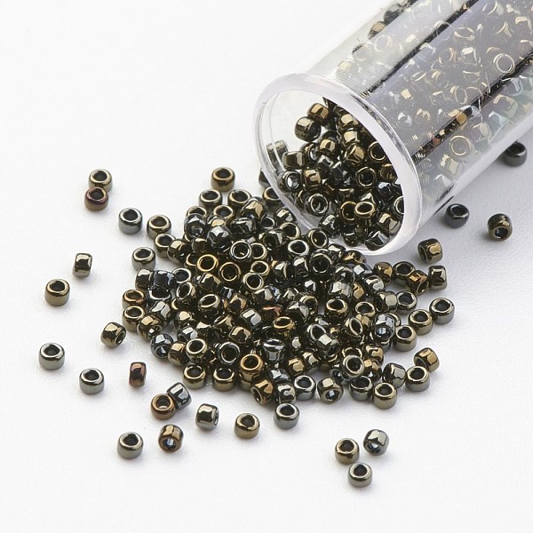 PandaHall TOHO Japan Seed Beads, 15/0 Import Opaque Glass Round Hole Rocailles, (83) Metallic Iris Brown, 1.5x1mm, Hole: 0.5mm Glass Green
PandaHall TOHO Japan Seed Beads, 15/0 Import Opaque Glass Round Hole Rocailles, (83) Metallic Iris Brown, 1.5x1mm, Hole: 0.5mm Glass Green
