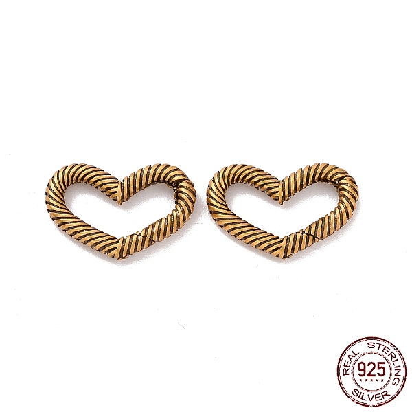 PandaHall 925 Sterling Silver Spring Gate Rings, Heart, Antique Golden, 10.5x16.5x2mm, Inner Diameter: 4x12mm Sterling Silver
PandaHall 925 Sterling Silver Spring Gate Rings, Heart, Antique Golden, 10.5x16.5x2mm, Inner Diameter: 4x12mm Sterling Silver