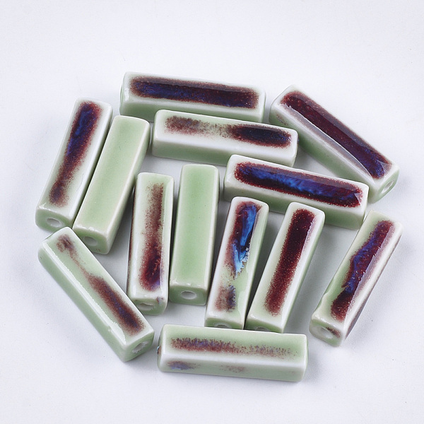 PandaHall Handmade Porcelain Beads, Fancy Antique Glazed Porcelain, Cuboid, Medium Aquamarine, 25~29x7~10x7~10mm, Hole: 2.5~3mm Porcelain..., Green
PandaHall Handmade Porcelain Beads, Fancy Antique Glazed Porcelain, Cuboid, Medium Aquamarine, 25~29x7~10x7~10mm, Hole: 2.5~3mm Porcelain..., Green